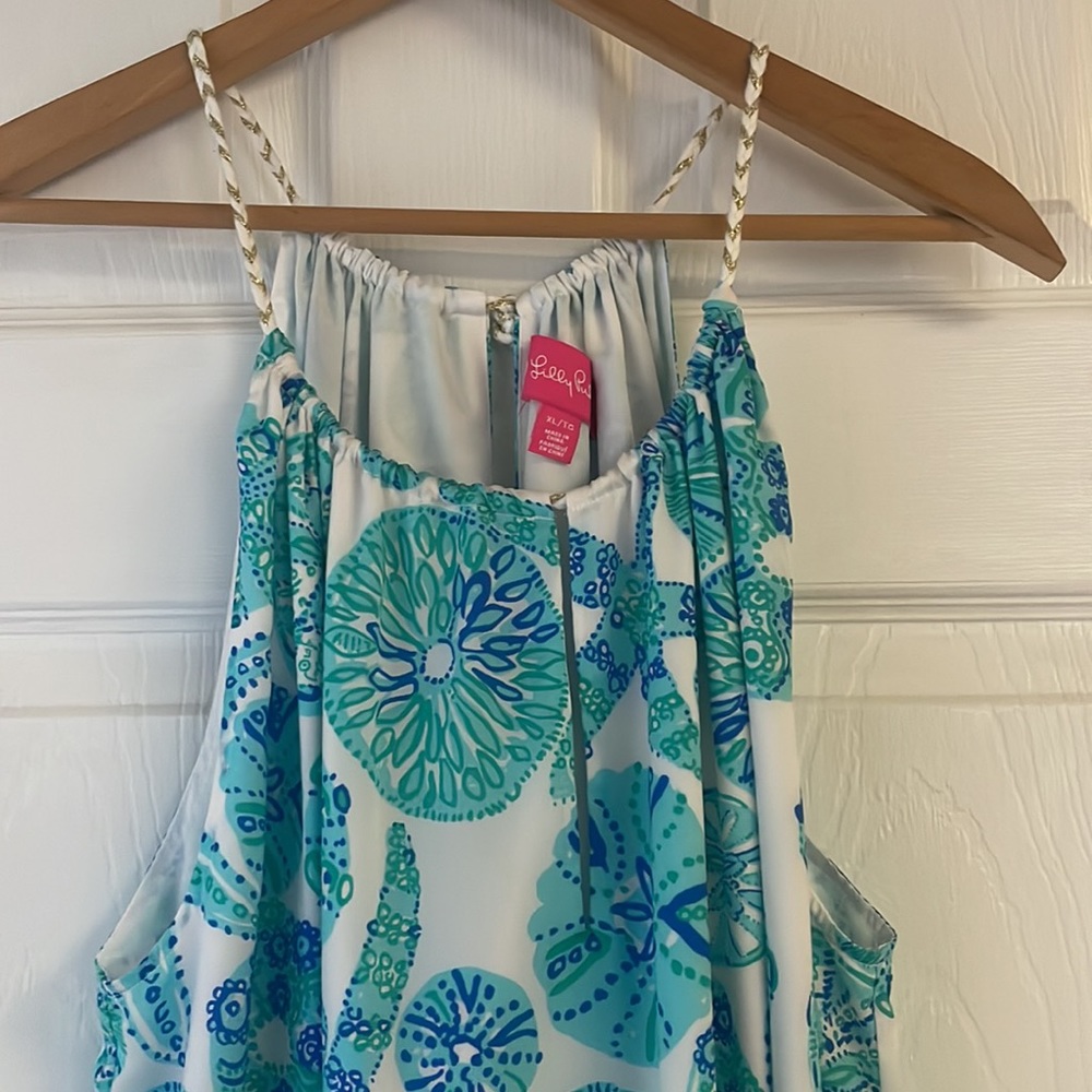 Lilly Pulitzer x Target seashell blue green maxi dress XL